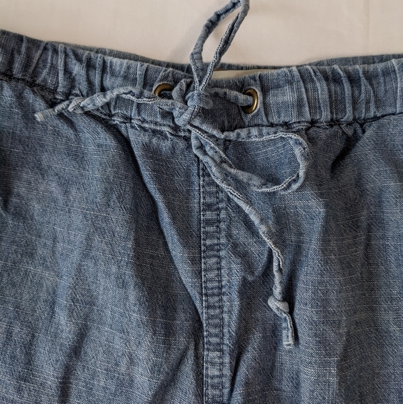 J. Crew Chambray Shorts Size Small Elastic stretch Waist - Picture 3 of 8